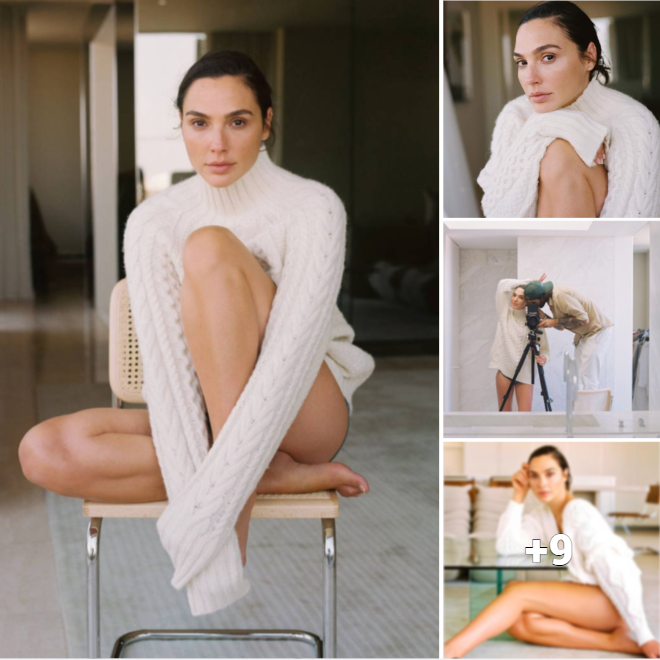 “Gal Gadot’s Fashionable Sweater Dress and Toned Legs: A Closer Look at Her Stunning Figure”